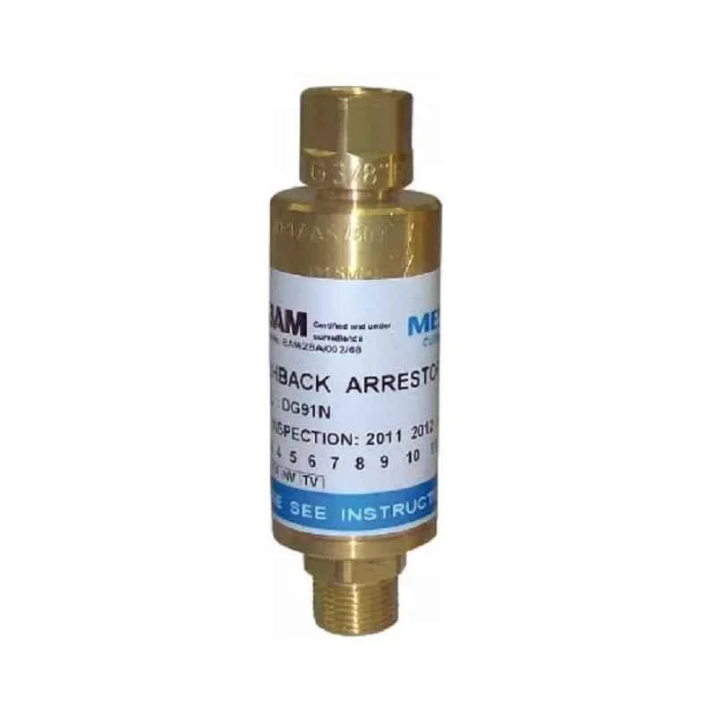 Messer Flashback Arrestor MS0463832 DG91N Oxygen Connection G 3/8 inch RH
