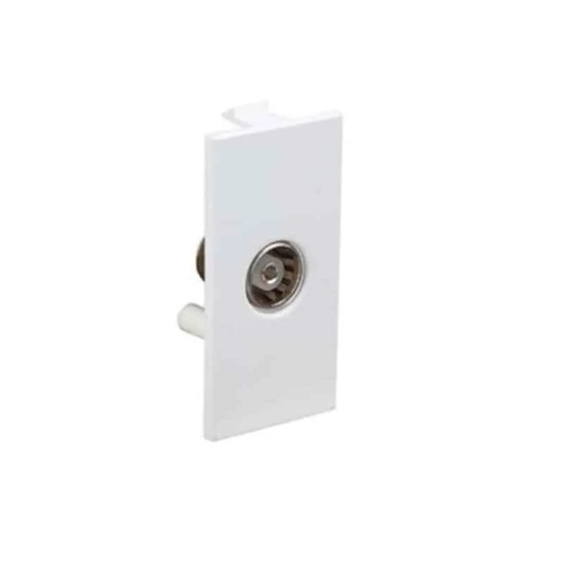 Legrand Britzy 1 Module White Co-Axial TV Socket, 6734 46