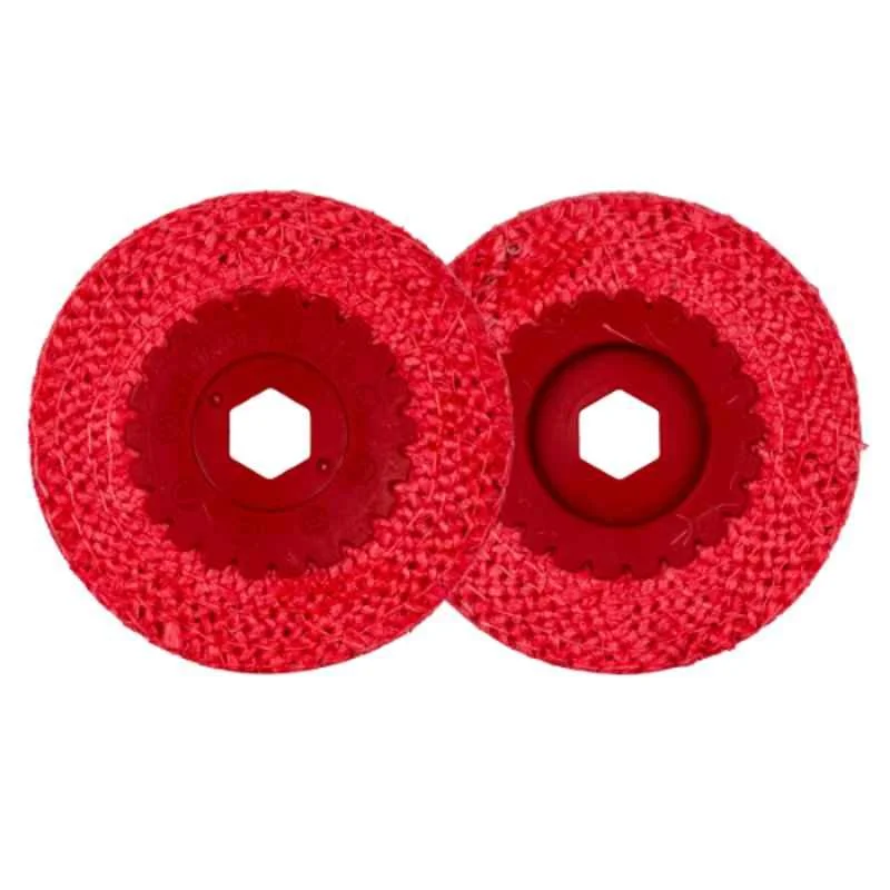 Xtra Power 4 inch Red Sisal Buff Pad, (Pack Of 10)