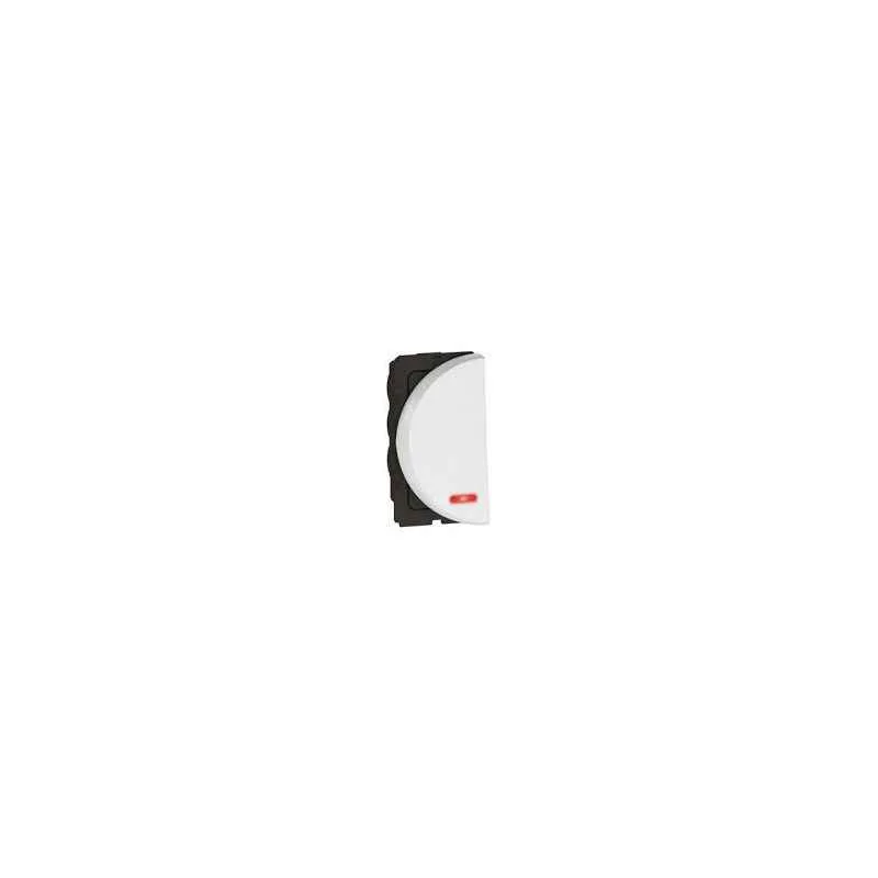 Legrand Arteor 6A 1 Way Round White Switch With Indicator (Left), 5733 02 (Pack of 20)