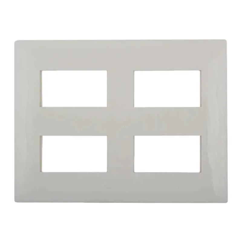 Legrand Britzy 16 Module White Cover Plate with Support Frame, 6734 99