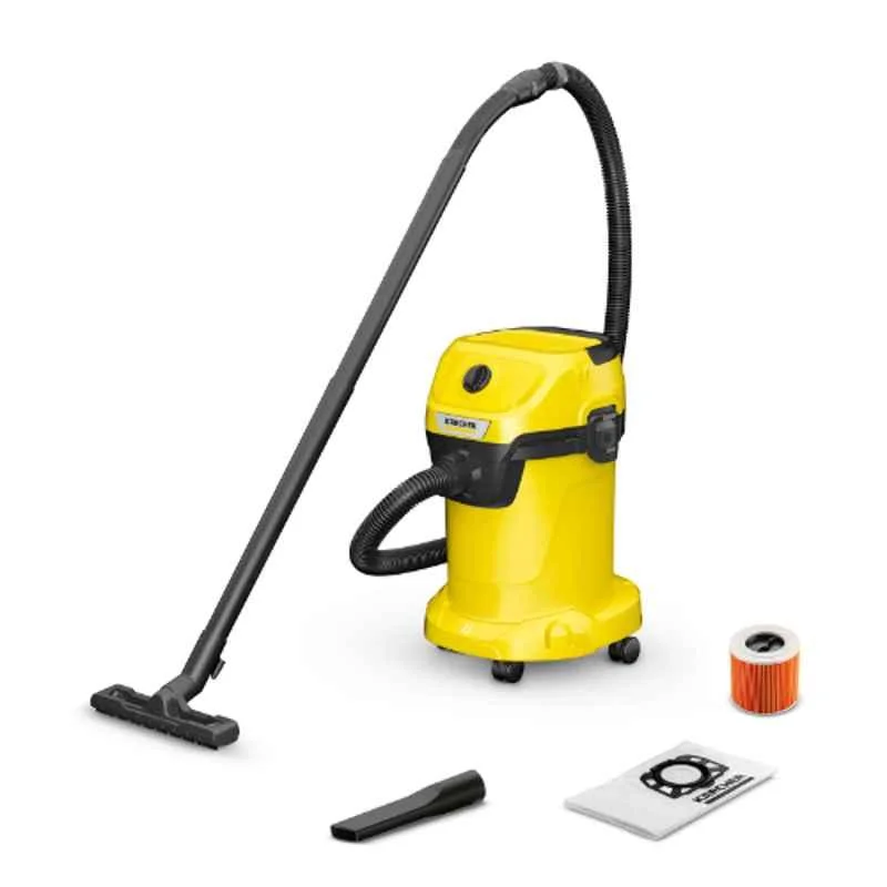 Karcher 19 Litre 1000W Plastic Yellow Wet & Dry Vacuum Cleaner, WD 3 V-19/4/20