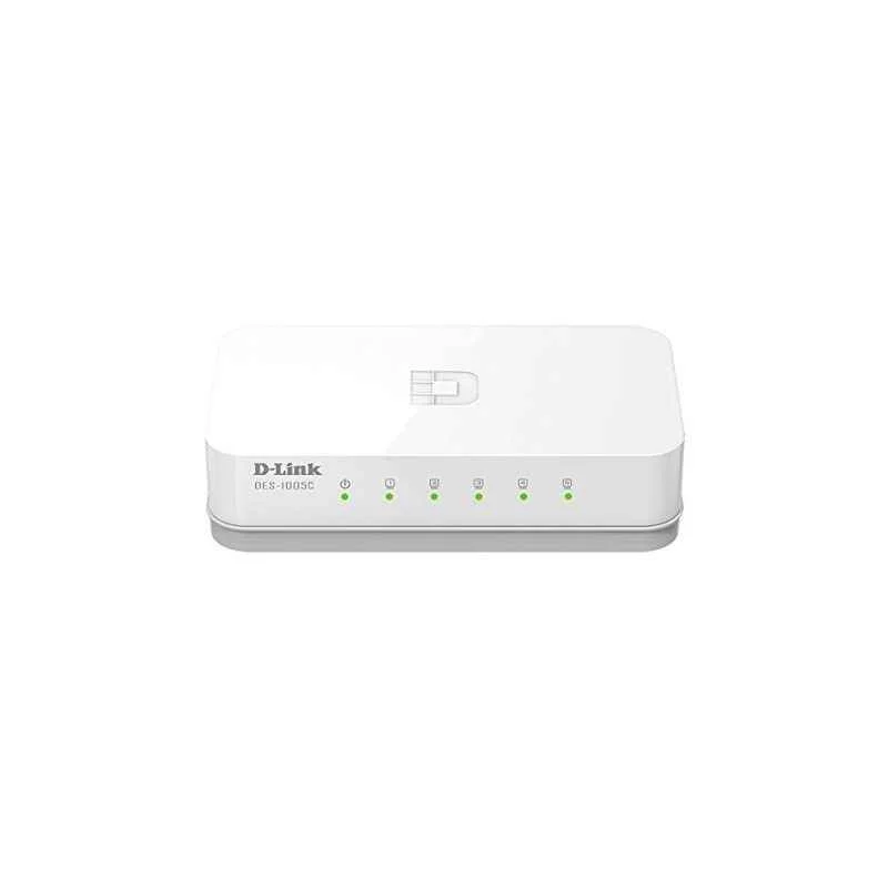 D-Link 10/100 Mbps White Unmanaged Network Switch, DES1005C