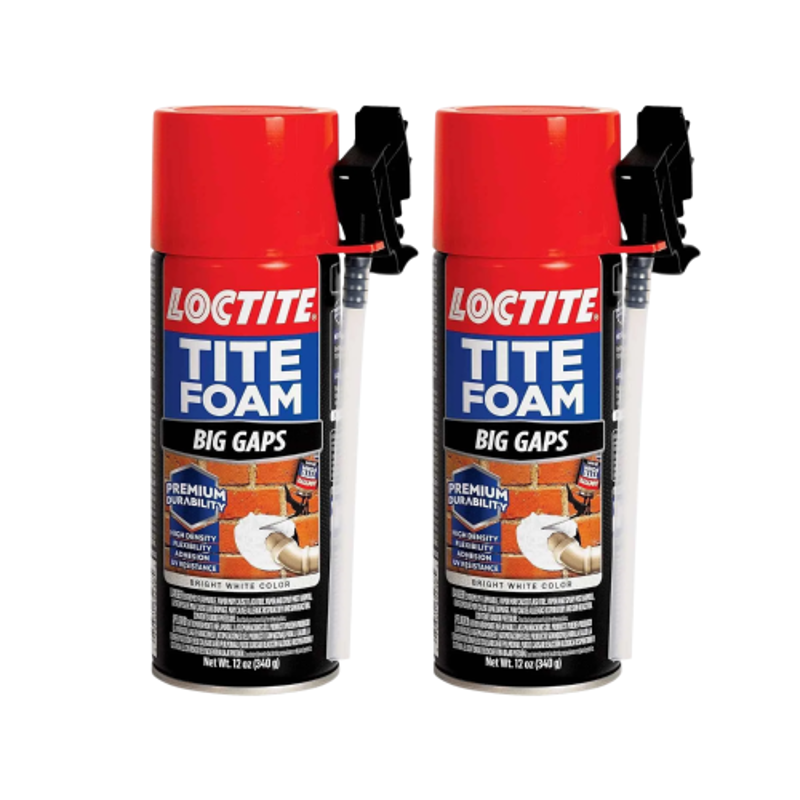 Loctite 340g Tite Foam White Polyurethane Sealant for Large Gaps (Pack of 2)