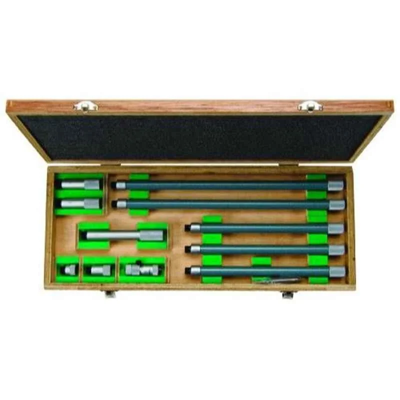 Mitutoyo 50-1500mm Carbide Tipped Face Tubular Vernier Inside Micrometer with 10 Pcs Extension Rod, 137-210