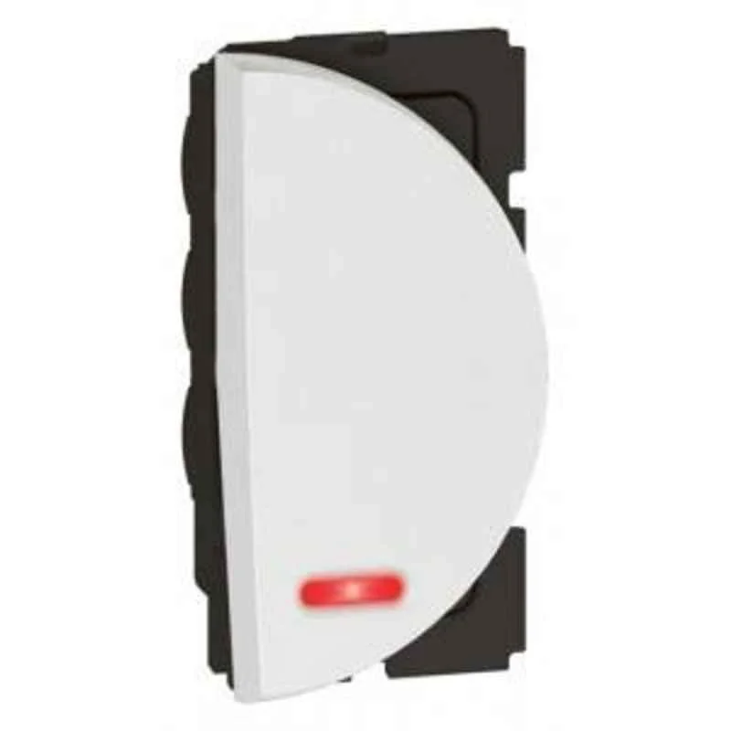 Legrand Mylinc 32A 2 Module 1 Way Double Pole White Switch with Indicator, 6755 26