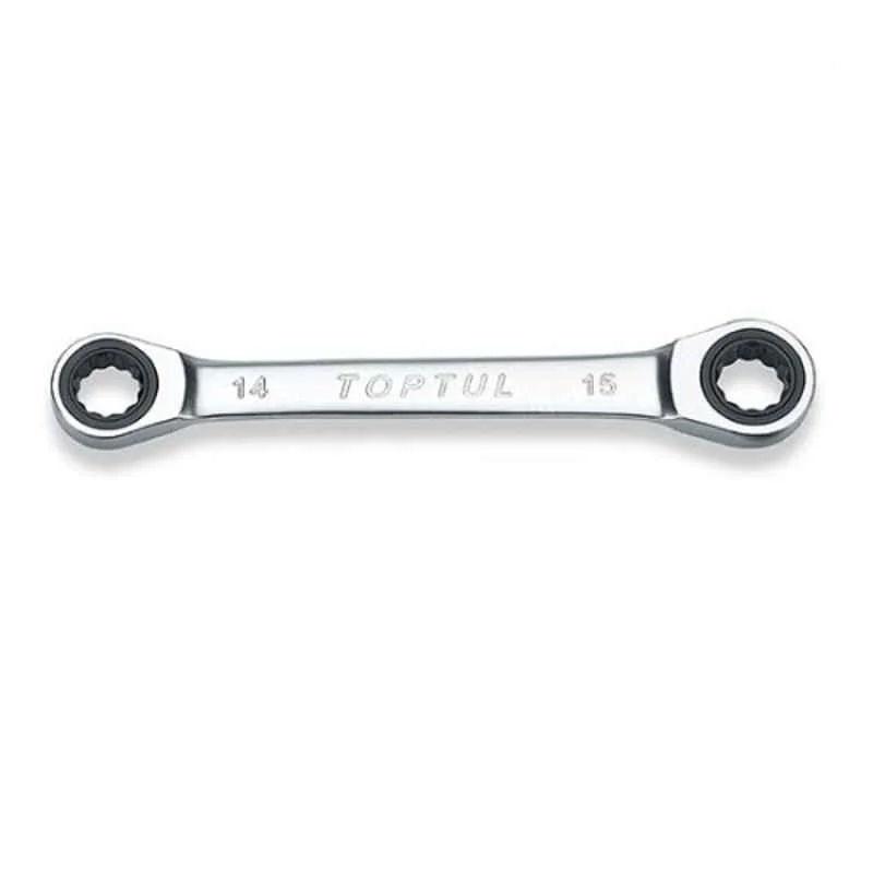 Toptul 14x15mm Double Ring Ratchet Wrench, AOAG1415