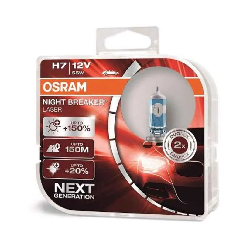 Osram 2 Pcs 12V 55W 25x24x10.6cm Car Lighting Head Light Bulb Set