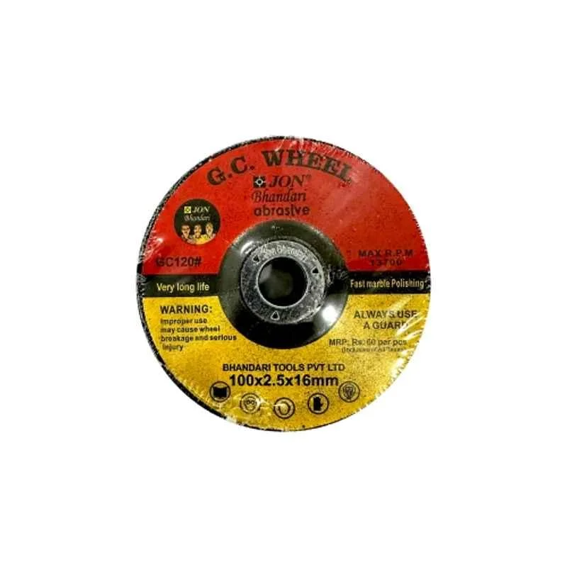 Jon Bhandari 100x2.5x16mm GC120# Wheel Flexible Grinding Disc, GC1 (Pack of 5)