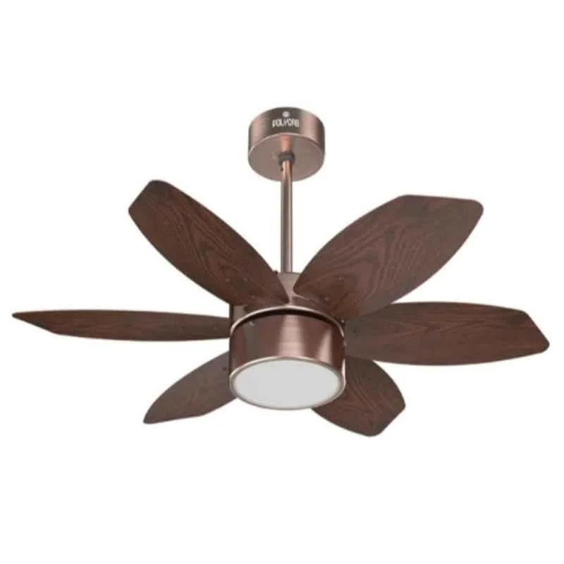 Polycab Superia Lite 70W 340rpm Antique Copper Rosewood Premium Ceiling Fan, FCESPST005P, Sweep: 800 mm