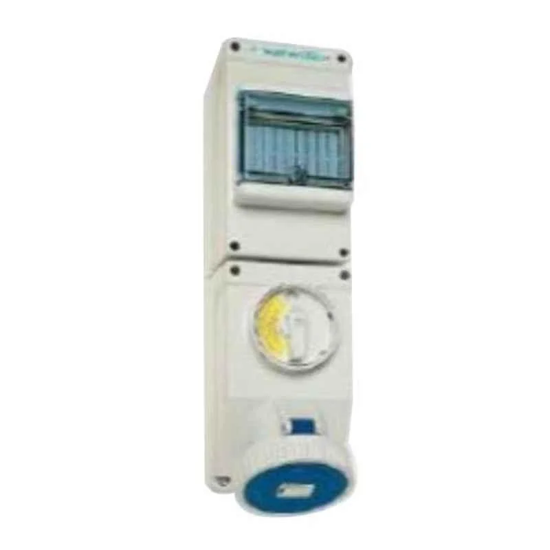 Hensel 16A 3P+E IP67 Interlocking socket with MCB provision, AU119406TS
